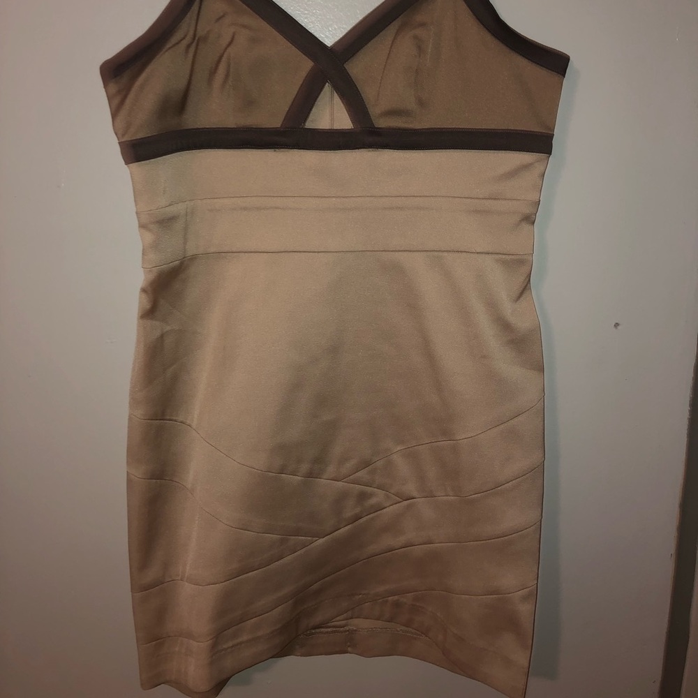 Champagne bodycon mini dress